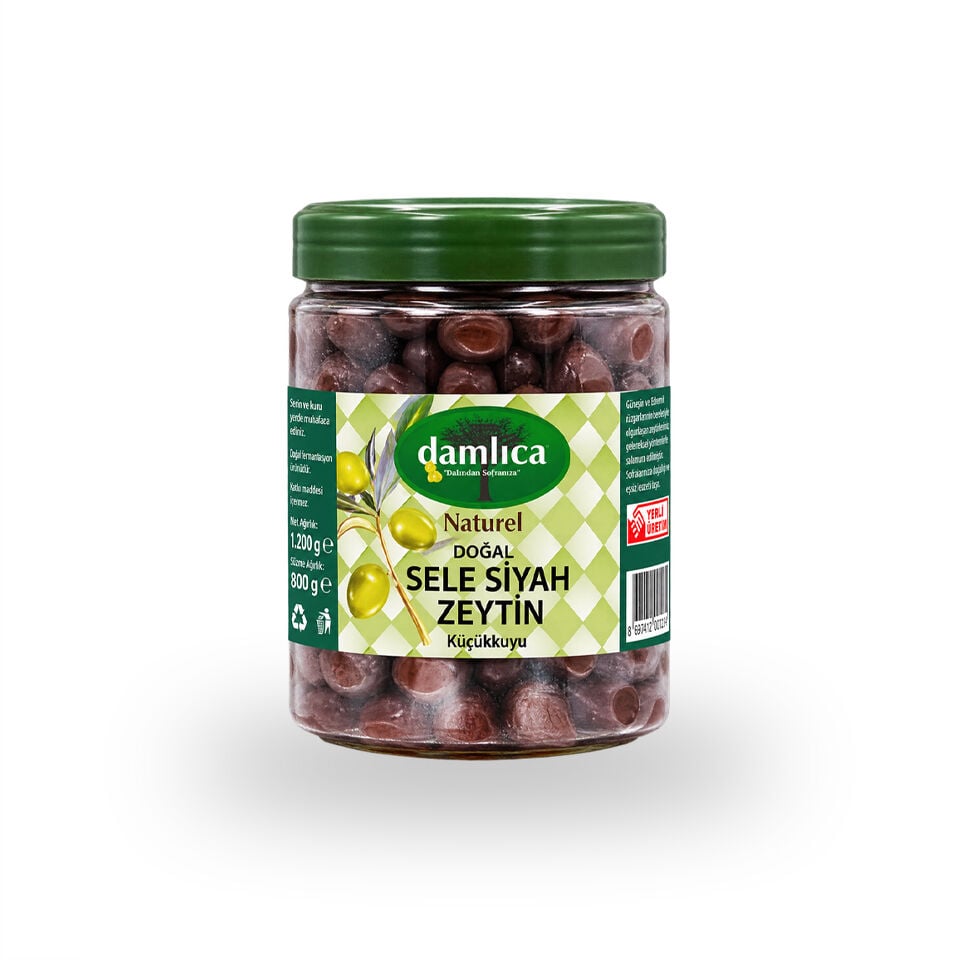 1 Lik Siyah Sele Zeytin (YENİ MAHSUL HAFİF ACI)