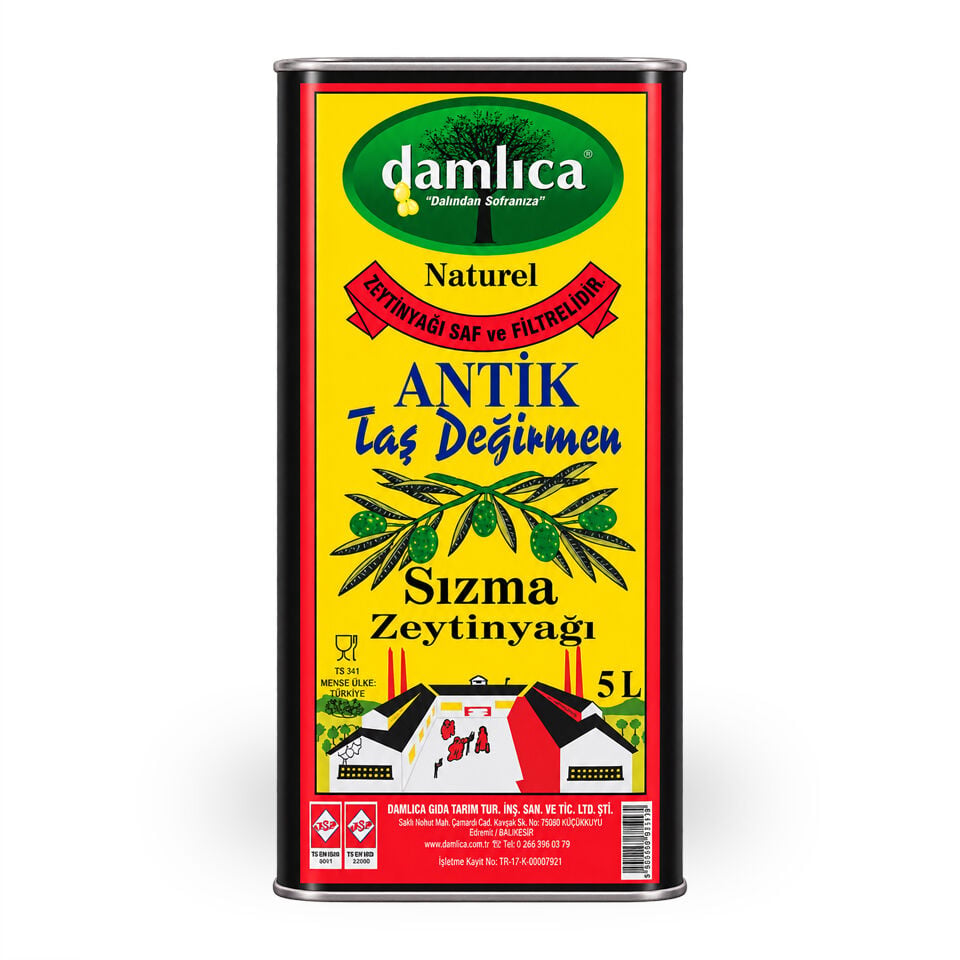 5LT ANTİK TAŞ DEĞİRMEN SIZMA ZEYTİNYAĞI YENİ MAHSUL