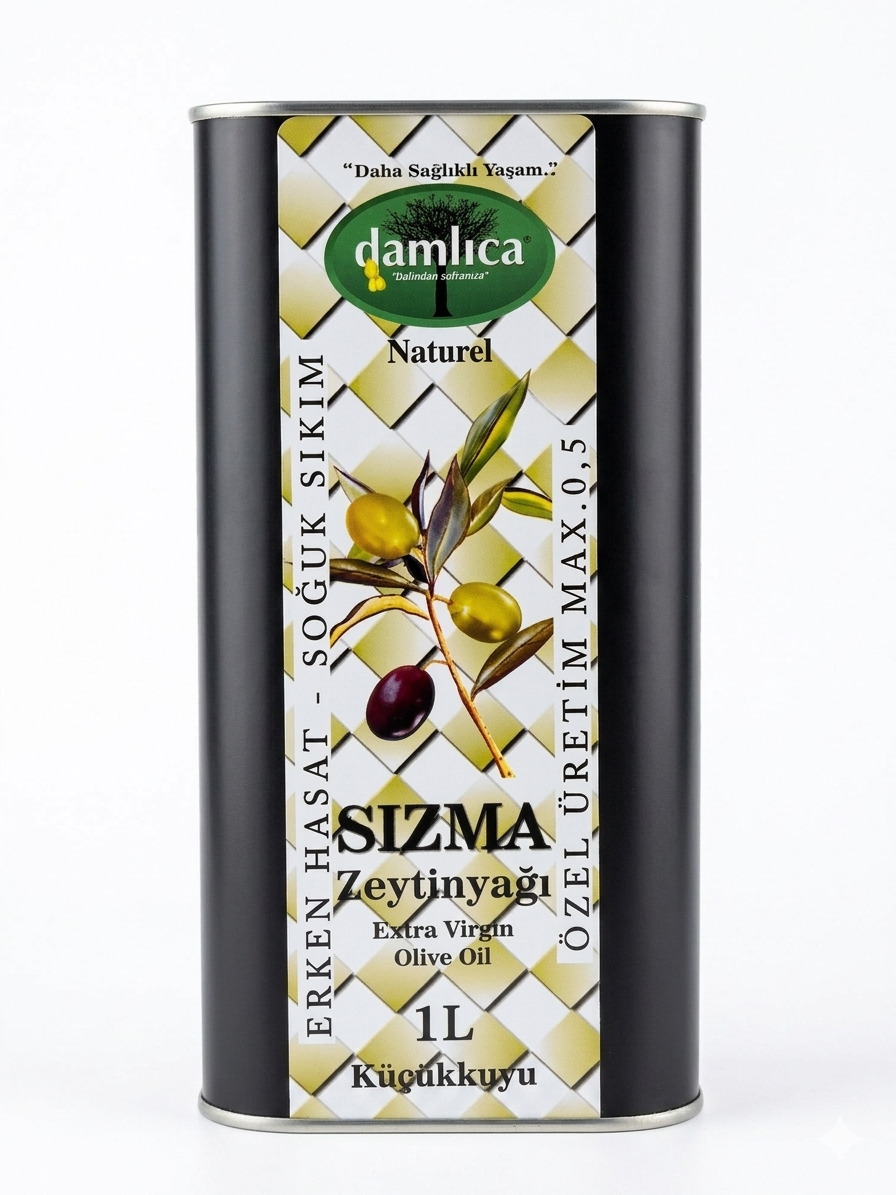 1LT TENEKE NATUREL SIZMA ZEYTİNYAĞI YENİ MAHSUL